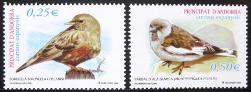 Poštové známky Andorra Šp. 2002 Vtáci Mi# 287-88