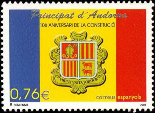 Poštová známka Andorra Šp. 2003 Štátna vlajka Mi# 300