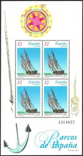 Poštové známky Španielsko 1997 Plachetnice Mi# Block 69