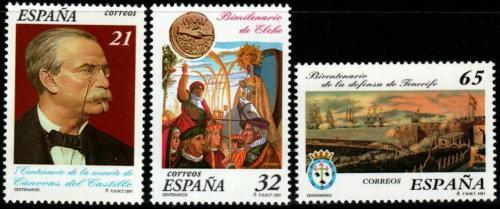Poštové známky Španielsko 1997 Výroèí Mi# 3340-42