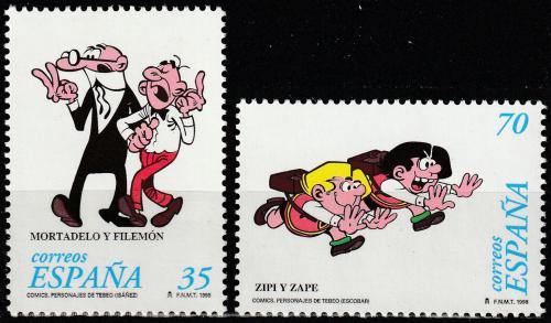 Poštové známky Španielsko 1998 Komiks Mi# 3371-72