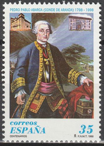 Poštová známka Španielsko 1998 Pedro Pablo Abarca de Bolea, politik Mi# 3378