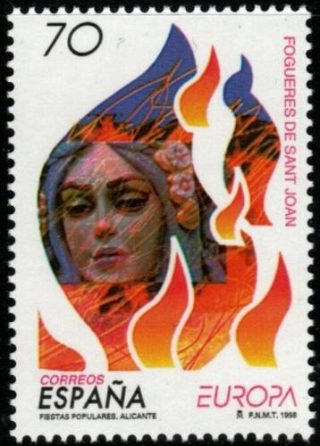 Poštová známka Španielsko 1998 Európa CEPT, národní svátky Mi# 3383