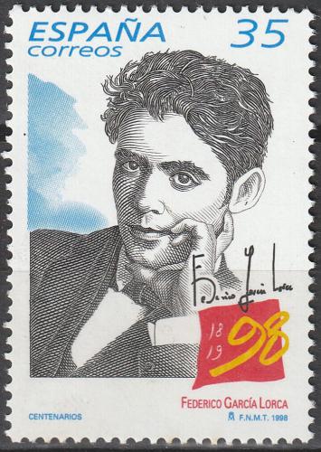 Poštová známka Španielsko 1998 Federico García Lorca, básník Mi# 3388