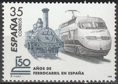 Poštová známka Španielsko 1998 Železnice, 150, výroèie Mi# 3427