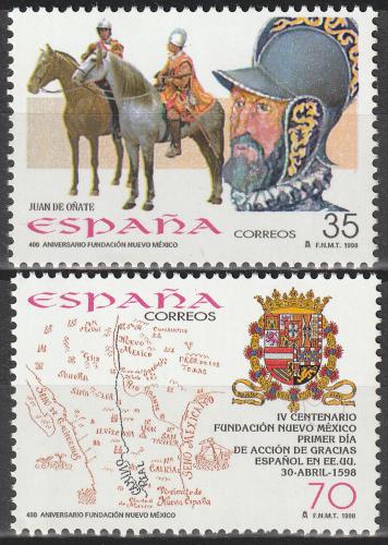 Poštové známky Španielsko 1998 Založení Nového Mexiko, 400. výroèie Mi# 3433-34