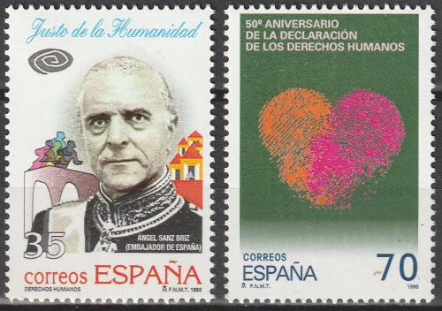 Poštové známky Španielsko 1998 Deklarace lidských práv, 50. výroèie Mi# 3441-42