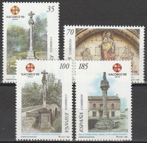 Poštové známky Španielsko 1999 Svätý rok Jakuba z Compostely Mi# 3452-55 Kat 6€