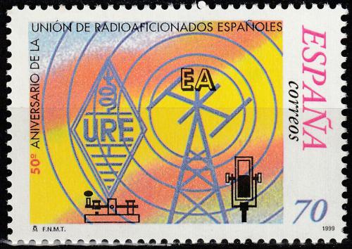 Poštová známka Španielsko 1999 Svaz rádiových amatérù, 50. výroèie Mi# 3460