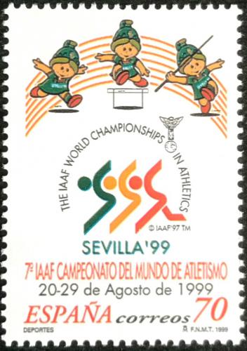 Poštová známka Španielsko 1999 MS v lehké atletice Mi# 3461