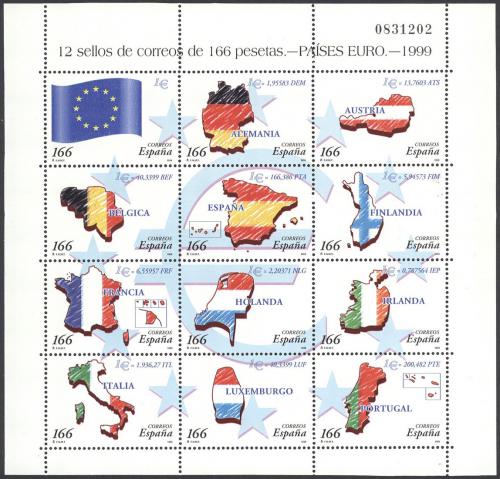 Poštové známky Španielsko 1999 Evropská mìnová unie Mi# 3466-77 Kat 35€
