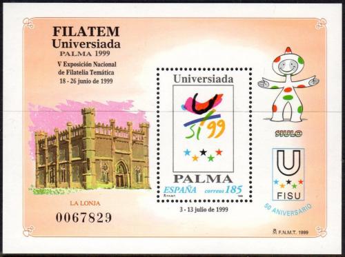 Poštová známka Španielsko 1999 Výstava FILATEM-UNIVERSIADA ’99 Mi# Block 75