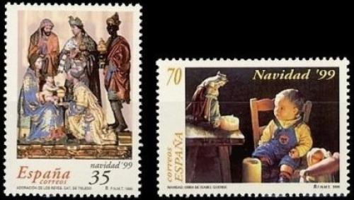 Poštové známky Španielsko 1999 Vianoce Mi# 3518-19