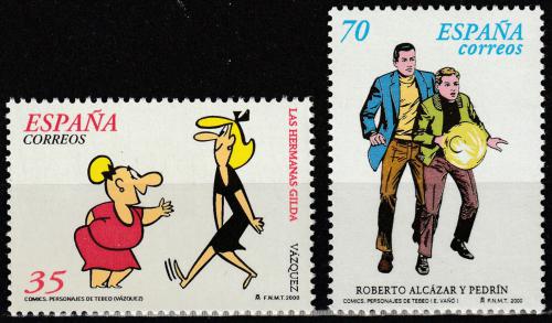 Poštové známky Španielsko 2000 Komiks Mi# 3545-46