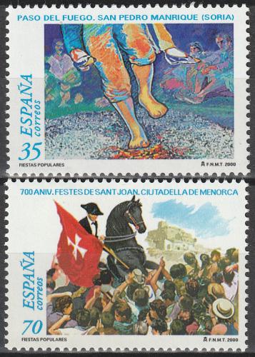 Poštové známky Španielsko 2000 ¼udové slávnosti Mi# 3552-53