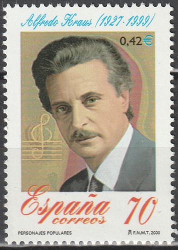 Poštová známka Španielsko 2000 Alfredo Kraus, operní zpìvák Mi# 3601