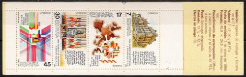 Zošitok Španielsko 1986 Pøijetí do EU Mi# MH 1 Kat 6€