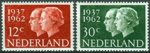 Poštové známky Holandsko 1962 Krá¾ovna Juliana a princ Bernhard Mi# 772-73