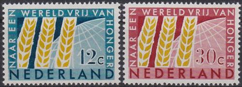 Potov znmky Holandsko 1963 Boj proti hladu Mi# 791-92