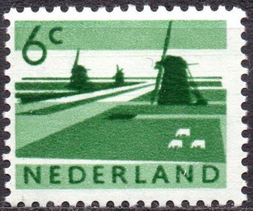 Poštová známka Holandsko 1962 Vìtrné mlýny Mi# 784