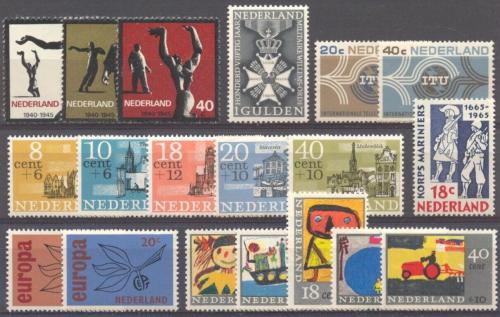 Kompletní roèník známek Holandsko 1965 Mi# 836-55