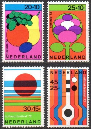 Potov znmky Holandsko 1972 Letn festivaly Mi# 983-86 Kat 4.50 - zvi obrzok