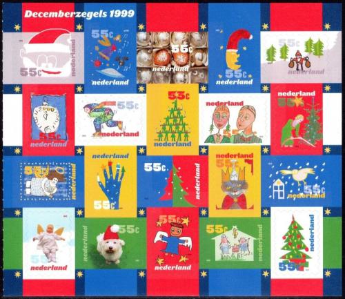 Poštové známky Holandsko 1999 Vianoce Mi# 1753-72 Bogen Kat 14€