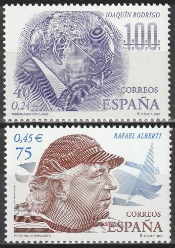 Poštové známky Španielsko 2001 Osobnosti Mi# 3616-17