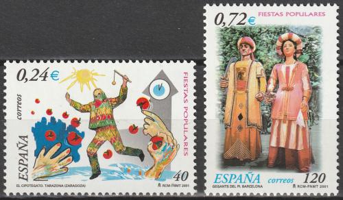 Poštové známky Španielsko 2001 ¼udové slávnosti Mi# 3642-43