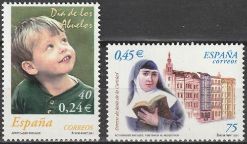 Potovn znmky panlsko 2001 Sociln aktivity Mi# 3647-48