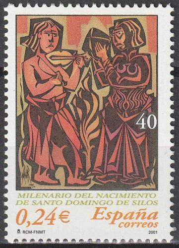 Poštová známka Španielsko 2001 Svätý Dominik ze Silos Mi# 3653