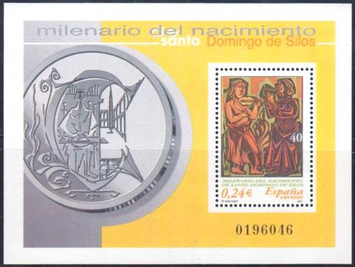 Poštová známka Španielsko 2001 Svätý Dominik ze Silos Mi# Block 99