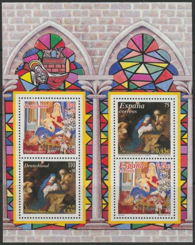 Poštové známky Španielsko 2001 Vianoce, umenie Mi# Block 102