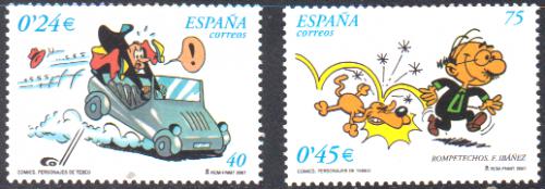 Poštové známky Španielsko 2001 Komiks Mi# 3674-75