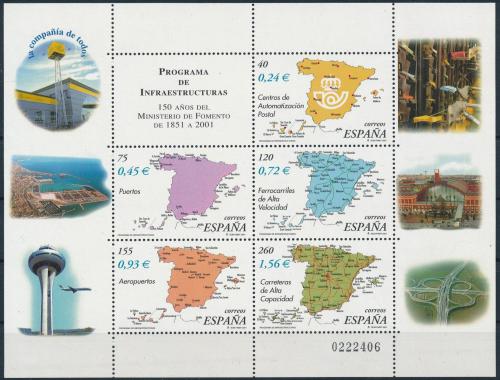 Poštové známky Španielsko 2001 Veøejné projekty Mi# Block 103