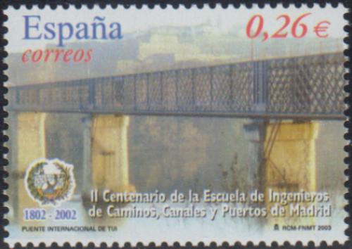 Poštová známka Španielsko 2003 Mezinárodní most u Tui Mi# 3822