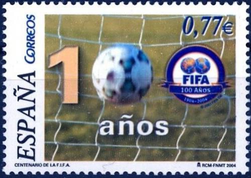 Poštová známka Španielsko 2004 FIFA, 100. výroèie Mi# 3954