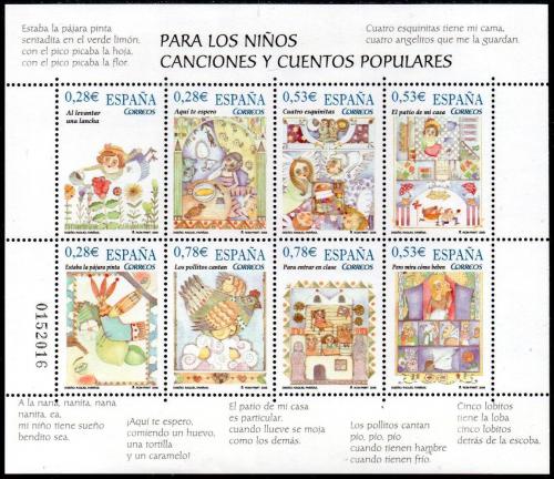 Poštové známky Španielsko 2005 Dìtské písnièky Mi# 4029-36