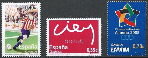 Poštové známky Španielsko 2005 Športovní výroèie Mi# 4038-40