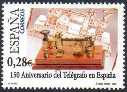 Poštová známka Španielsko 2005 Telegraf, 150. výroèie Mi# 4047