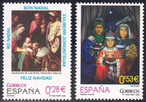 Poštové známky Španielsko 2005 Vianoce, umenie Mi# 4086-87