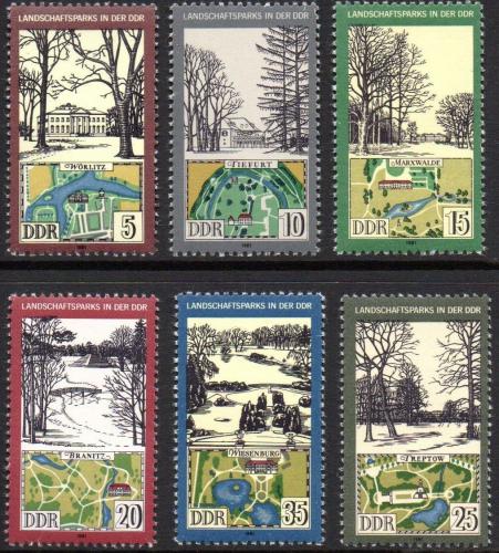 Poštové známky DDR 1981 Parky Mi# 2611-16
