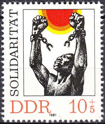 Potov znmka DDR 1981 Mezinrodn solidarita Mi# 2648 - zvi obrzok