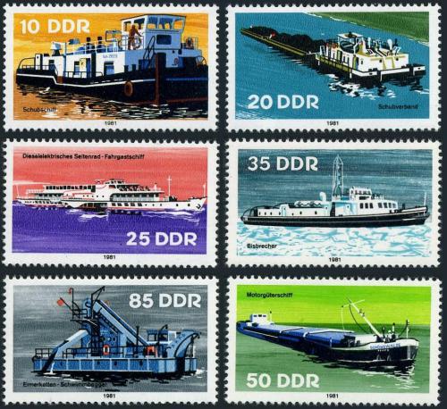 Potov znmky DDR 1981 Nkladn lode Mi# 2651-56