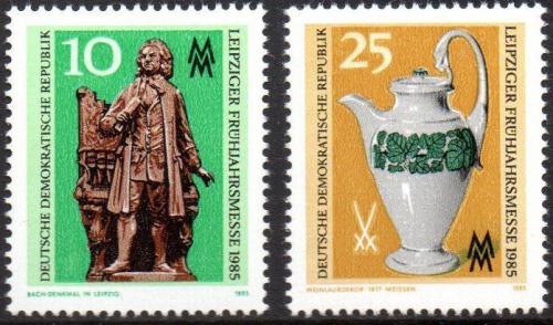 Poštové známky DDR 1985 Lipský ve¾trh Mi# 2929-30