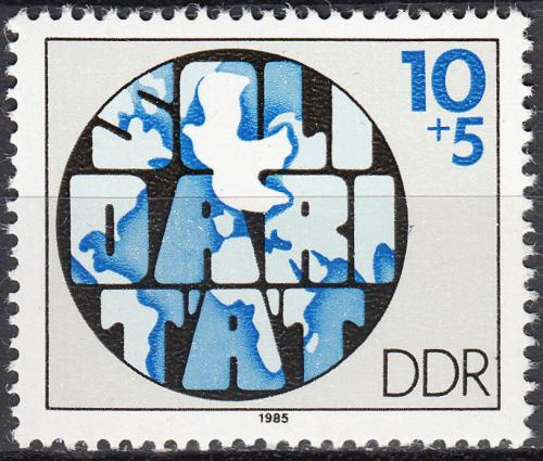Poštová známka DDR 1985 Mezinárodní solidarita Mi# 2950