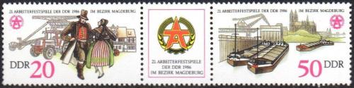 Poštové známky DDR 1986 Hry pracujících Mi# 3028-29