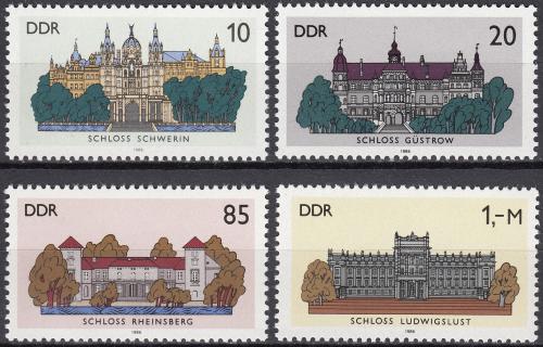 Poštové známky DDR 1986 Zámky Mi# 3032-35