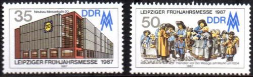 Poštové známky DDR 1987 Lipský ve¾trh Mi# 3080-81