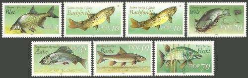 Poštové známky DDR 1987 Sladkovodní ryby Mi# 3095-3100